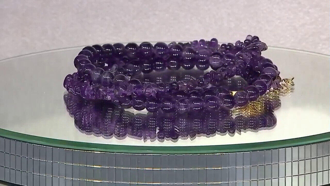 Video Collana in argento con Ametista Zambiana