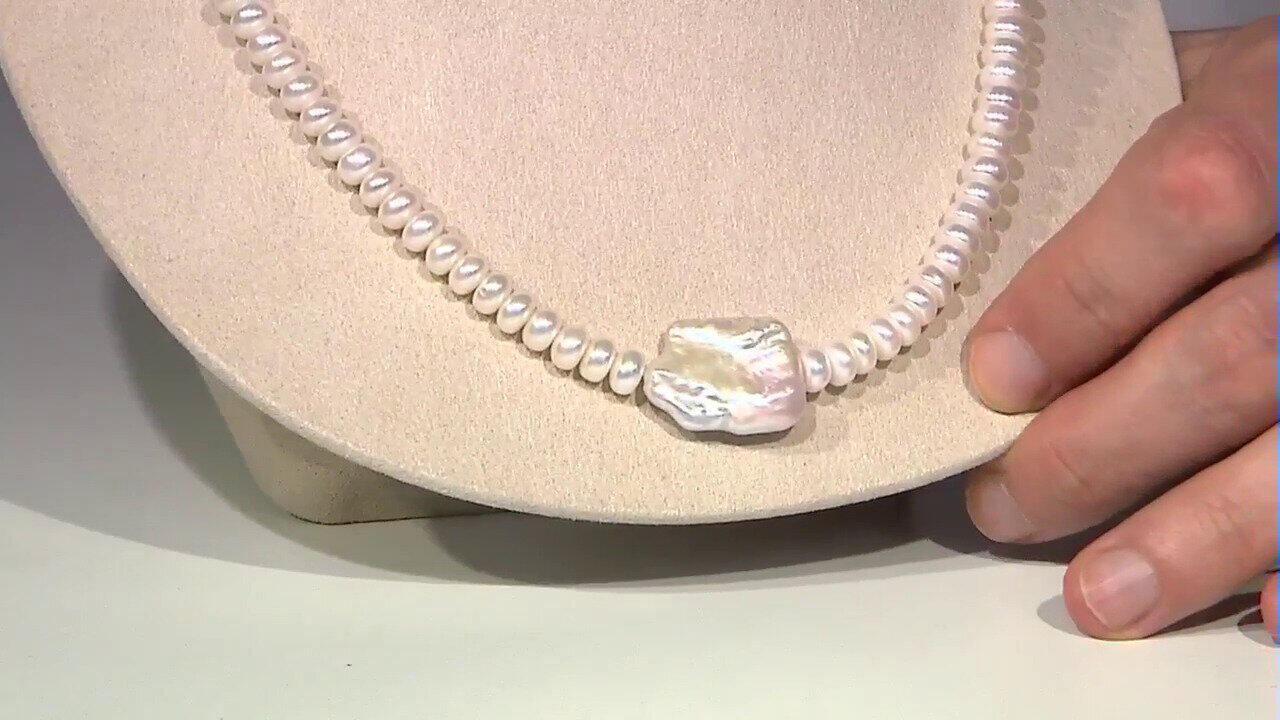 Video Collar en plata con Perla Keshi (TPC)