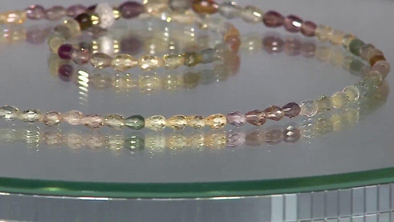 Video Collier en argent et Zircon jaune canari