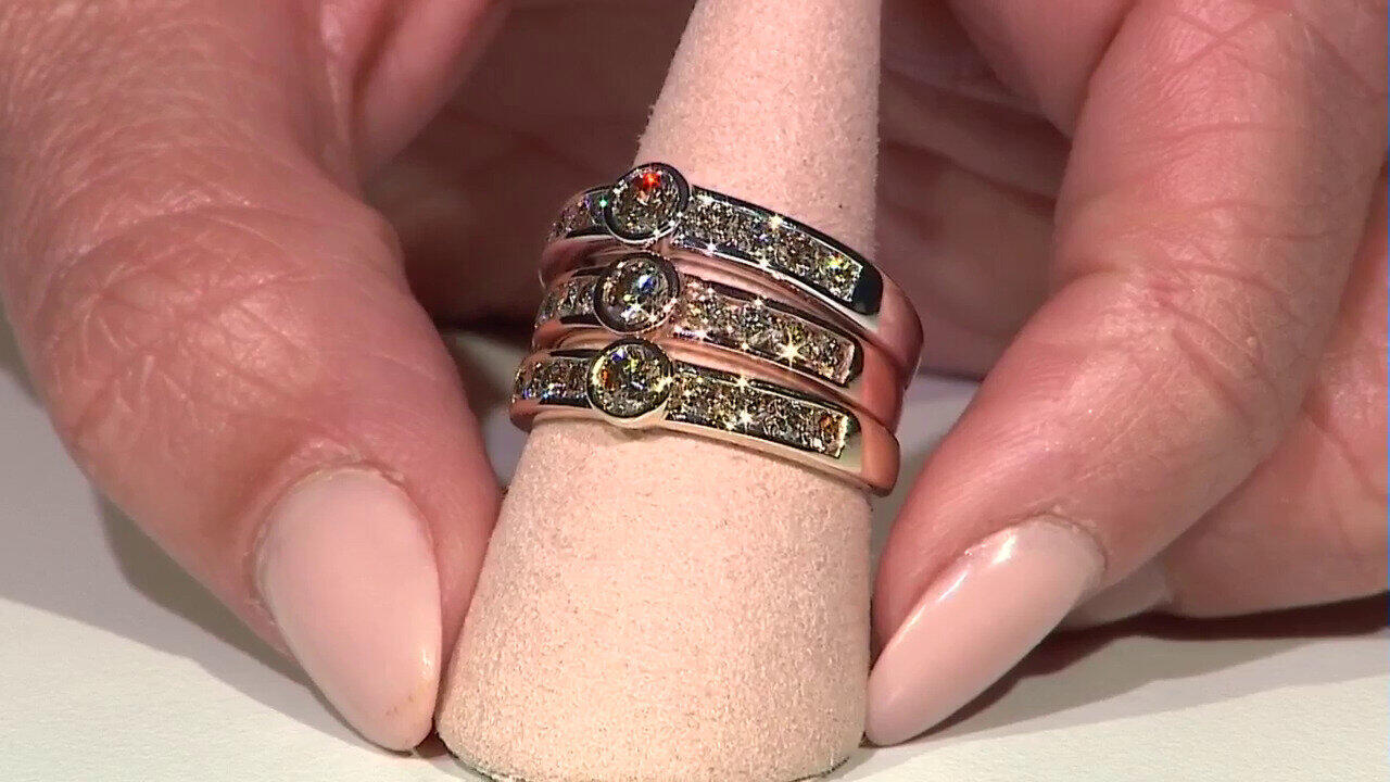 Video 9K SI1 Argyle Rose De France Diamond Gold Ring (Annette)