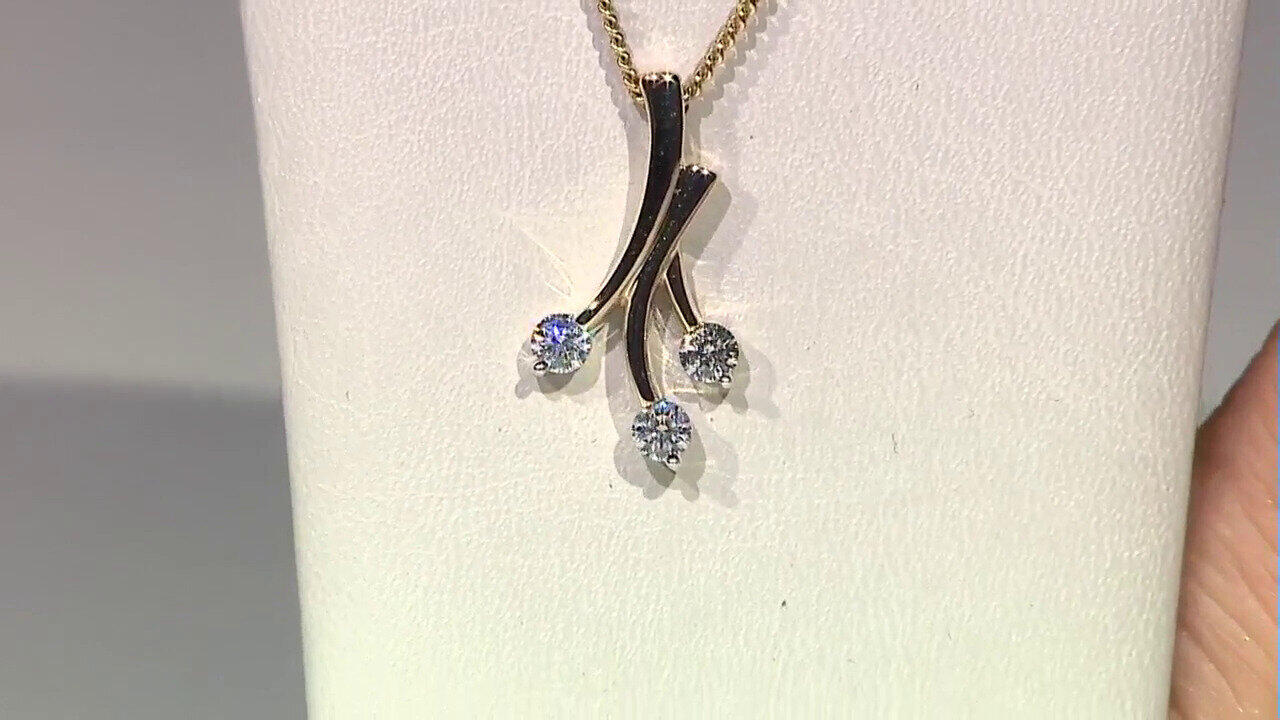 Video 9K SI1 (G) Diamond Gold Pendant (Annette)