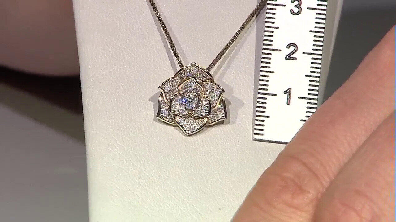 Video Ciondolo in oro con Diamante SI1 (G) (Annette)