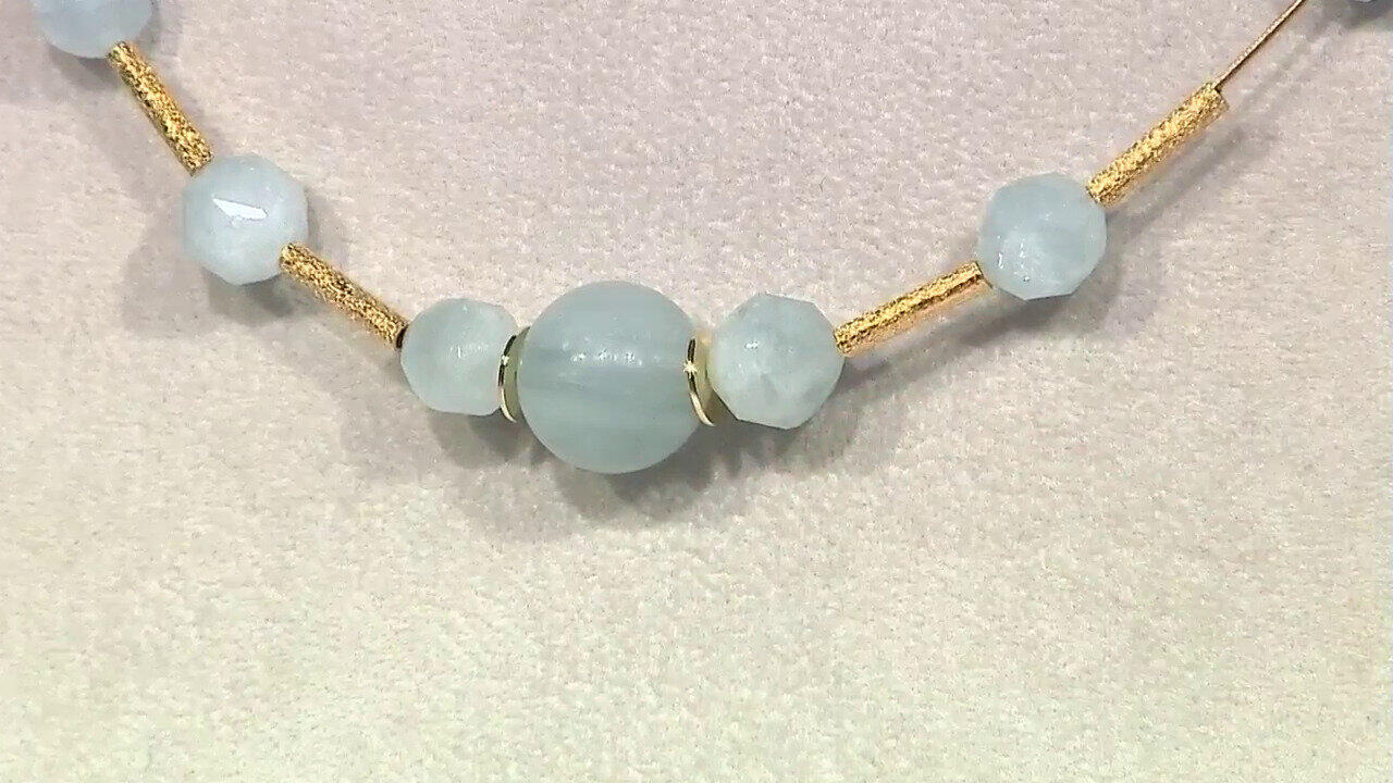 Video Collier en argent et Aigue-marine du Brésil