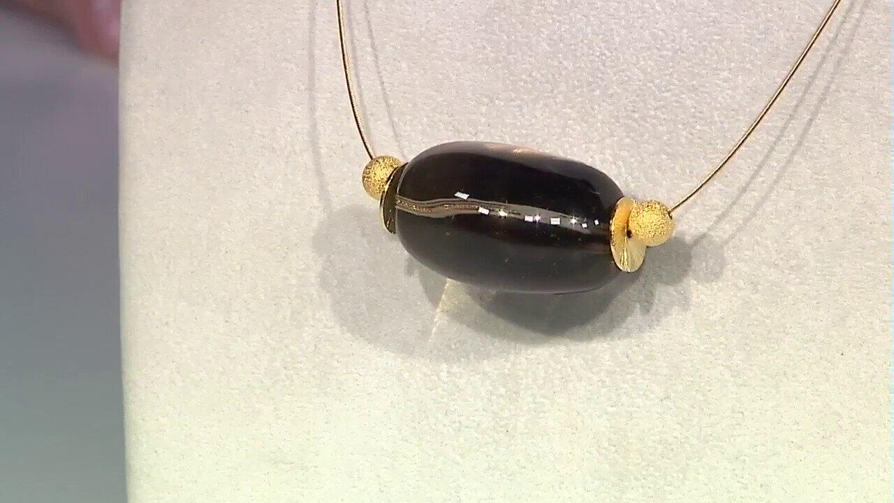 Video Collana in argento con Quarzo Fumè