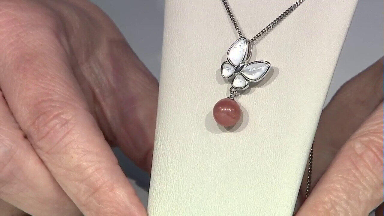 Video Pendentif en argent et Rhodochrosite