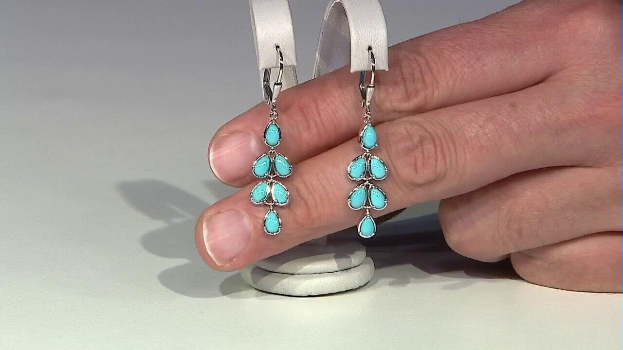 Video Orecchini in argento con Turchese Sleeping Beauty
