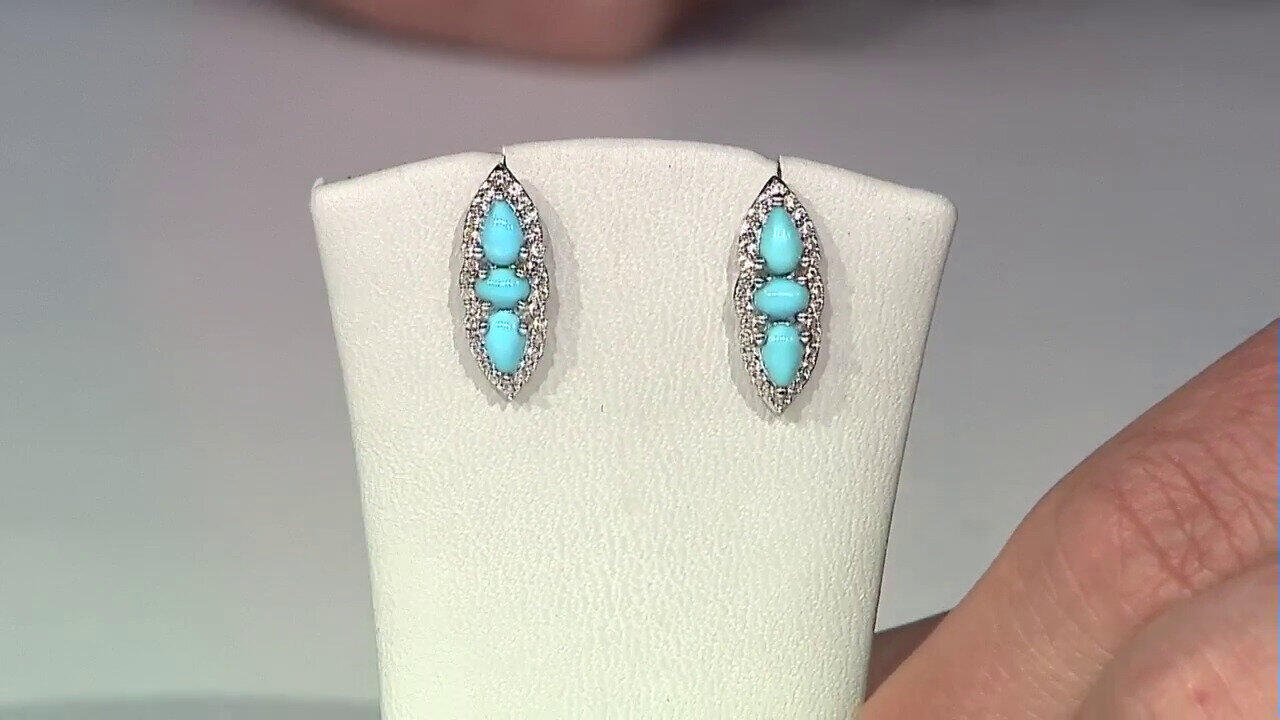 Video Orecchini in argento con Turchese Sleeping Beauty