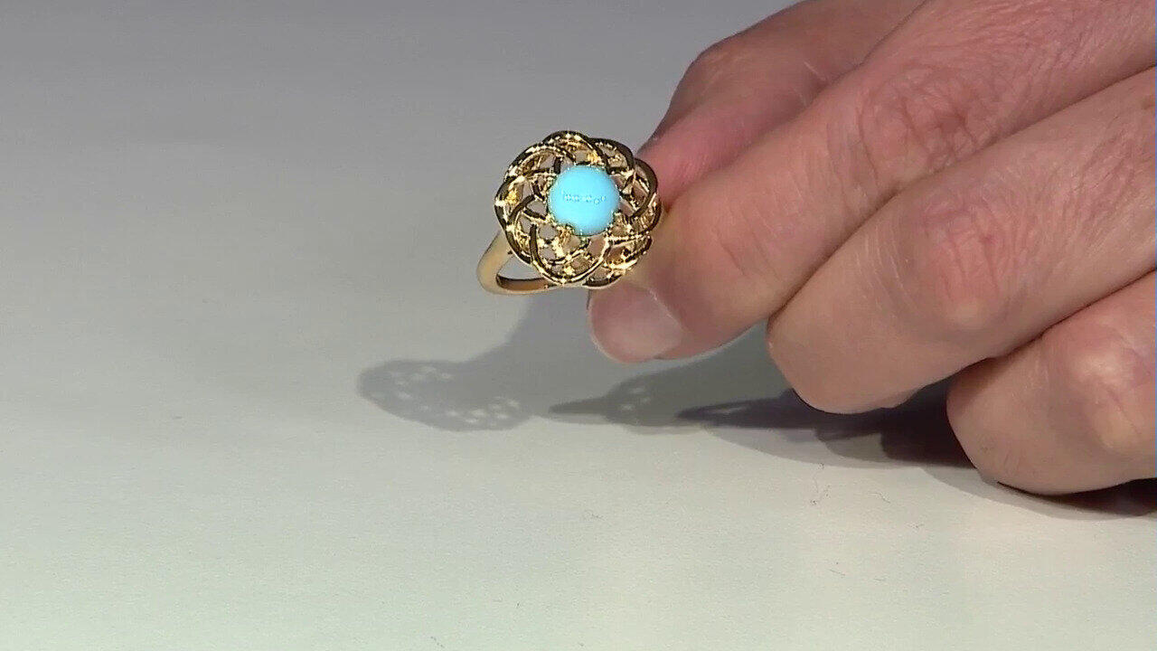 Video Zilveren ring met een Sleeping Beauty Turkoois