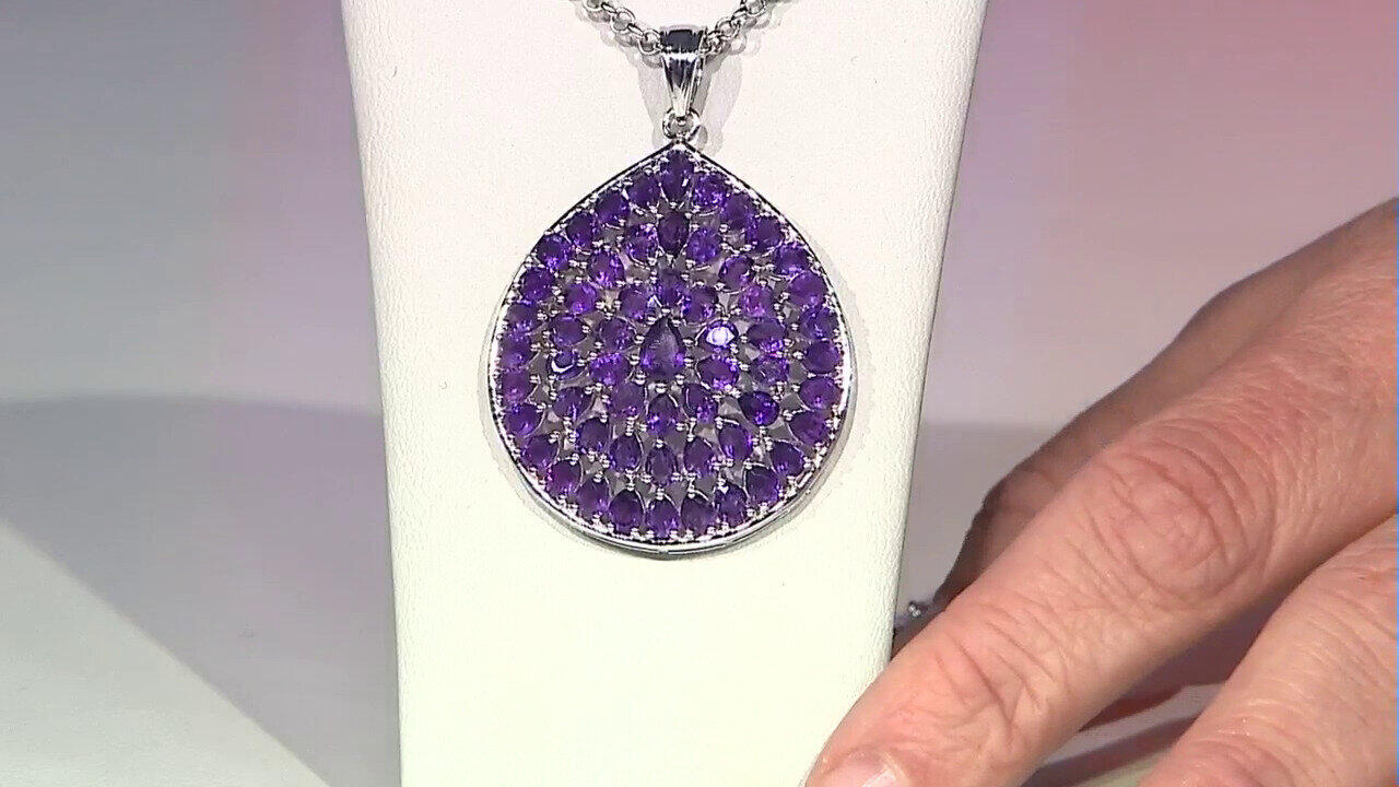 Video Collier en argent et Améthyste de Zambie