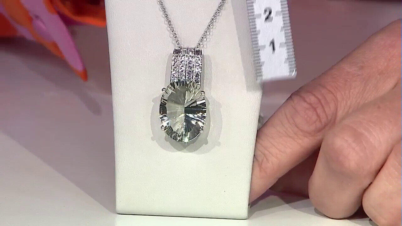 Video Green Amethyst Silver Necklace
