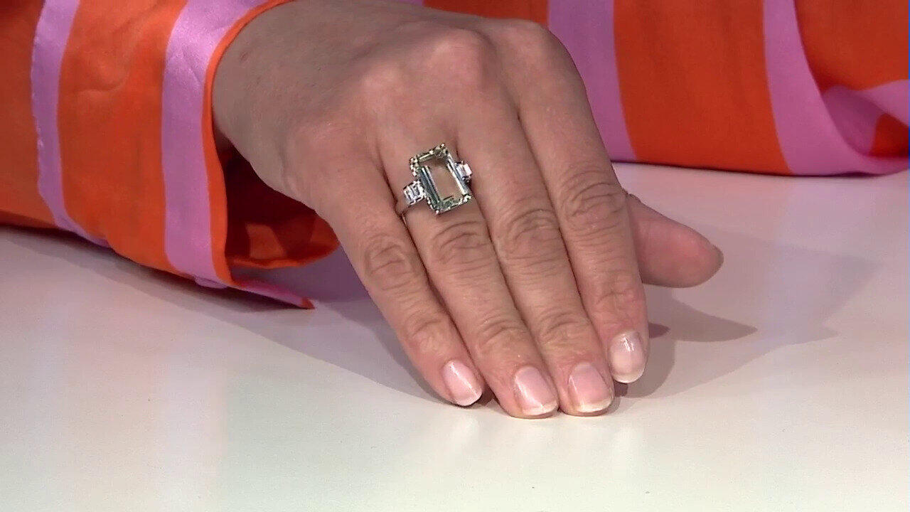 Video Anello in argento con Ametista Verde