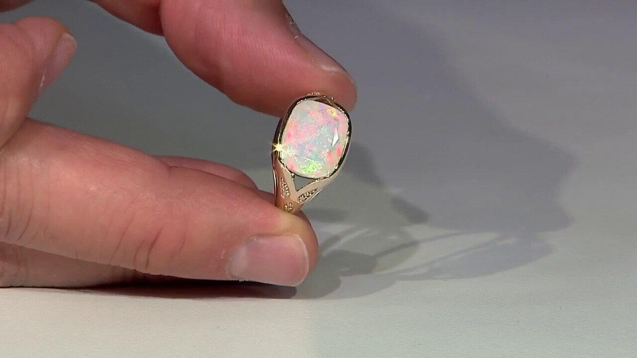 Video 9K AAA Welo Opal Gold Ring (de Melo)