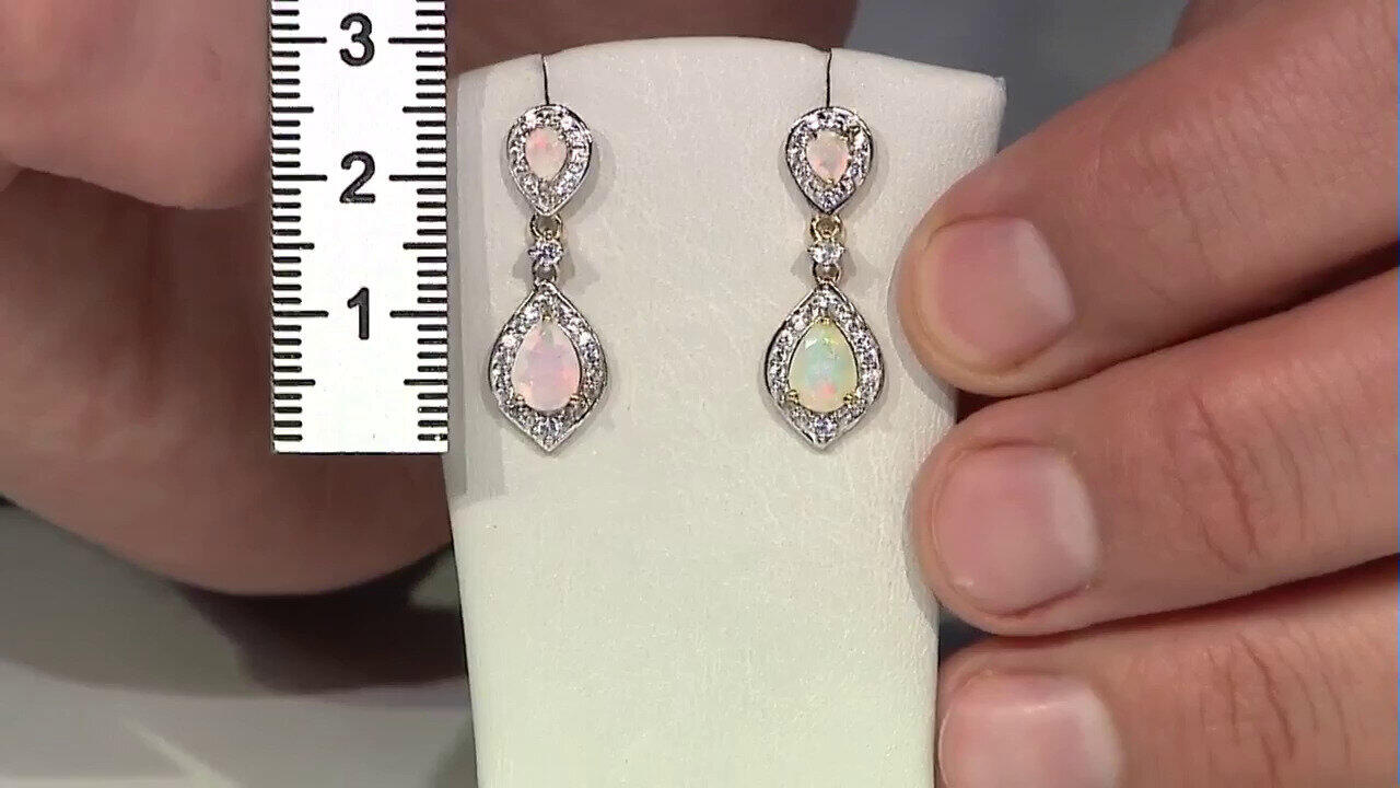 Video Boucles d'oreilles en argent et Opale Welo