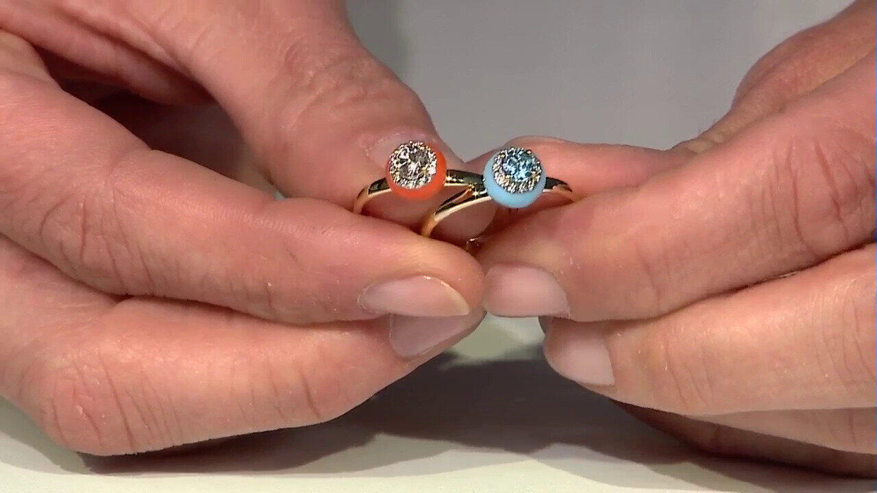 Video Anello in argento con Topazio Blu Svizzero
