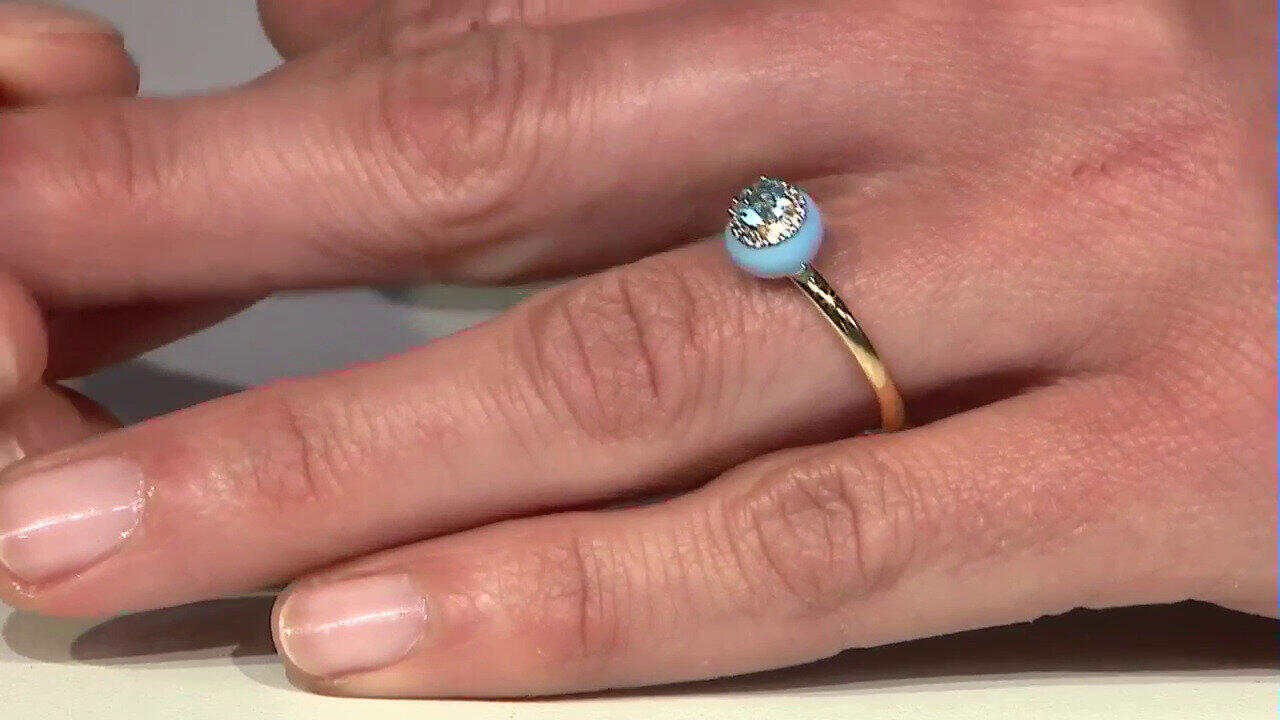 Video Anello in argento con Morganite Brasiliana