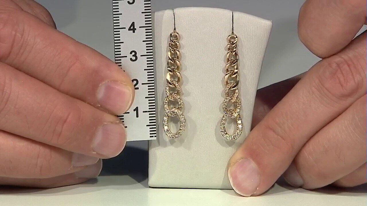 Video Pendientes en oro con Diamante I1 (H)  (CIRARI)