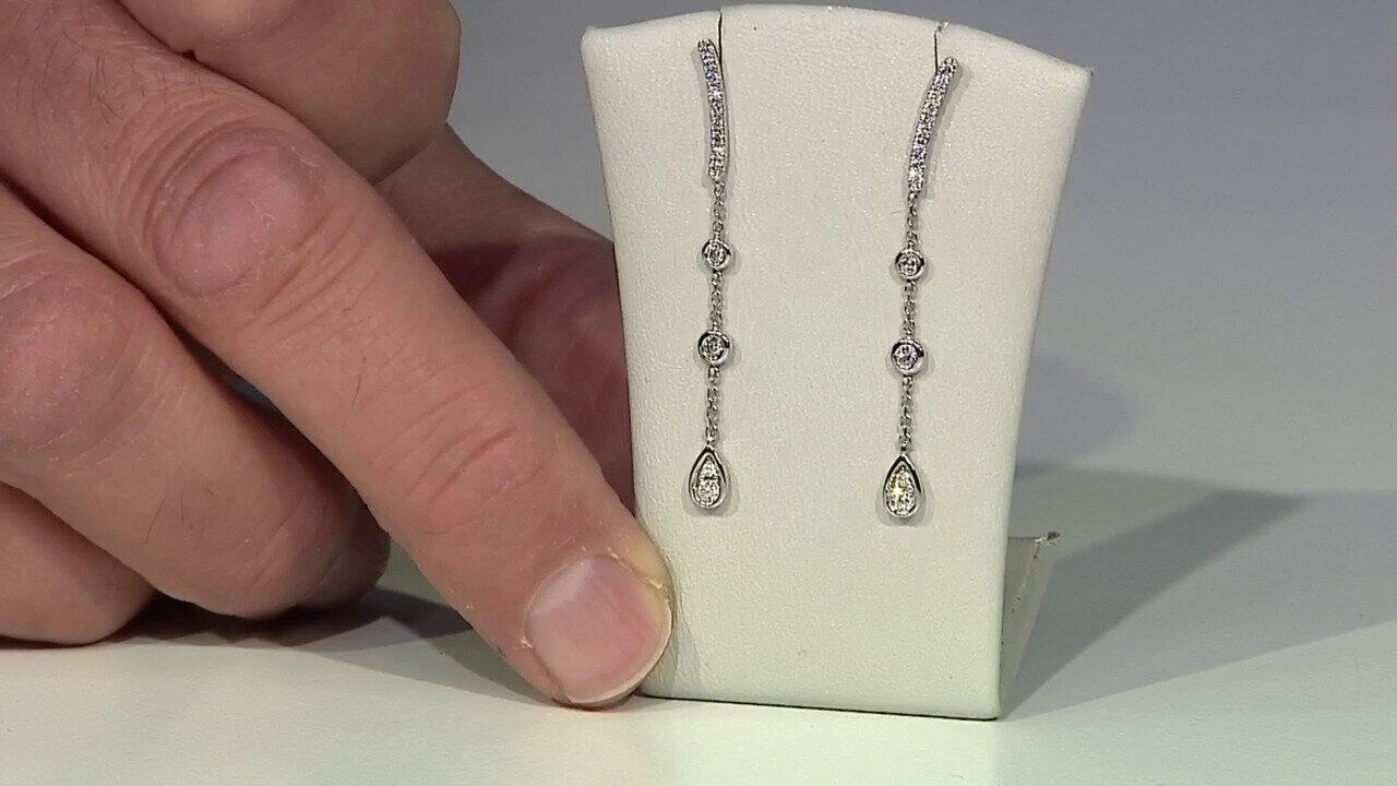 Video Boucles d'oreilles en or et Diamant SI2 (H) (CIRARI)
