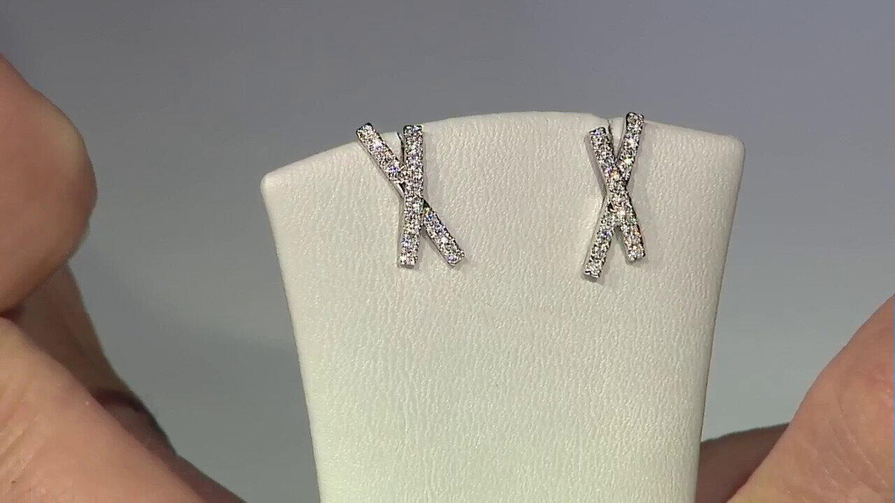 Video 14K I1 (H) Diamond Gold Earrings (CIRARI)