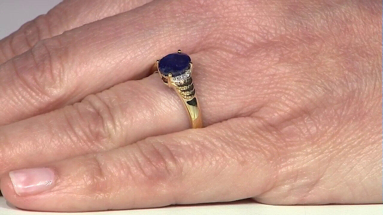Video Blauer Madagaskar-Saphir-Silberring