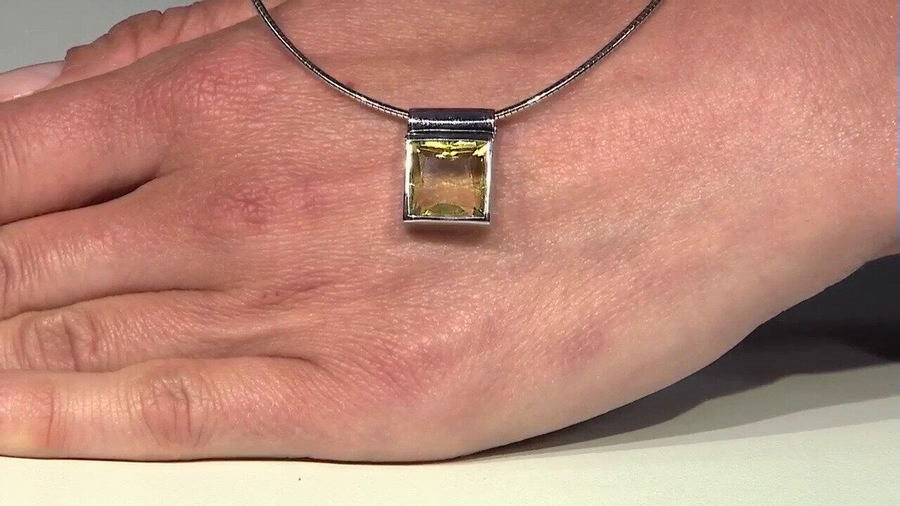 Video Colgante en plata con Quarzo limón (MONOSONO COLLECTION)