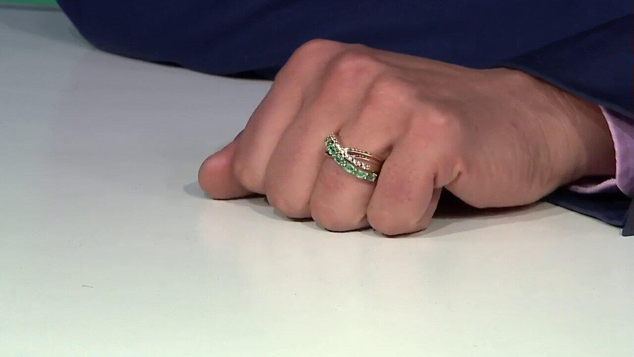 Video Anello in oro con Smeraldo Russo