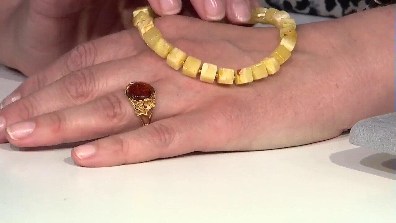 Video Milky Baltic Amber Silver Bracelet (dagen)
