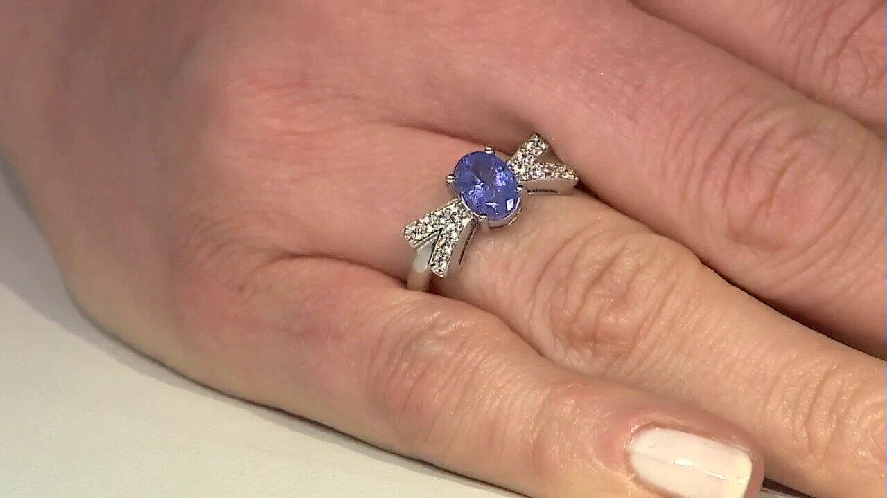 Video Anello in argento con Tanzanite