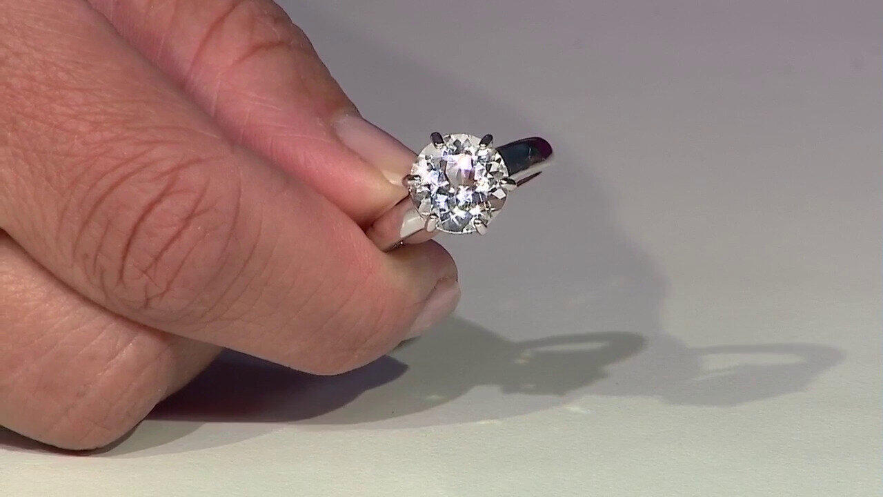 Video Bague en argent et Topaze blanche