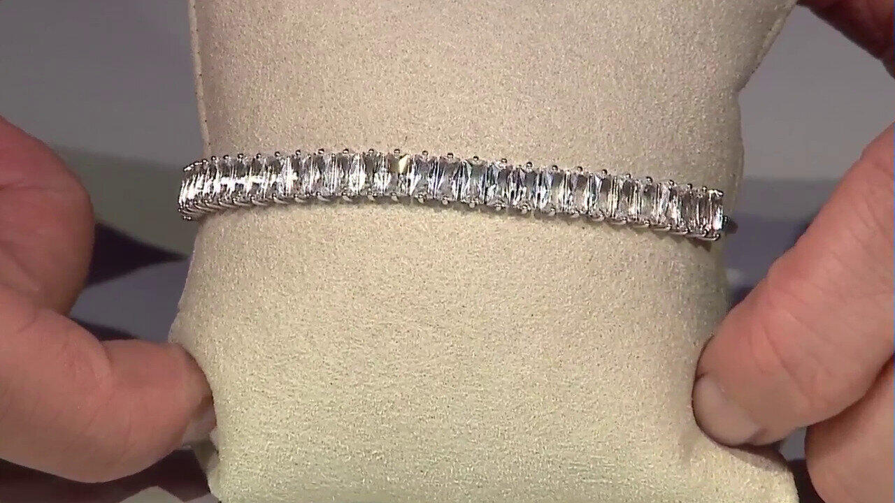 Video Bracciale in argento con Topazio Bianco
