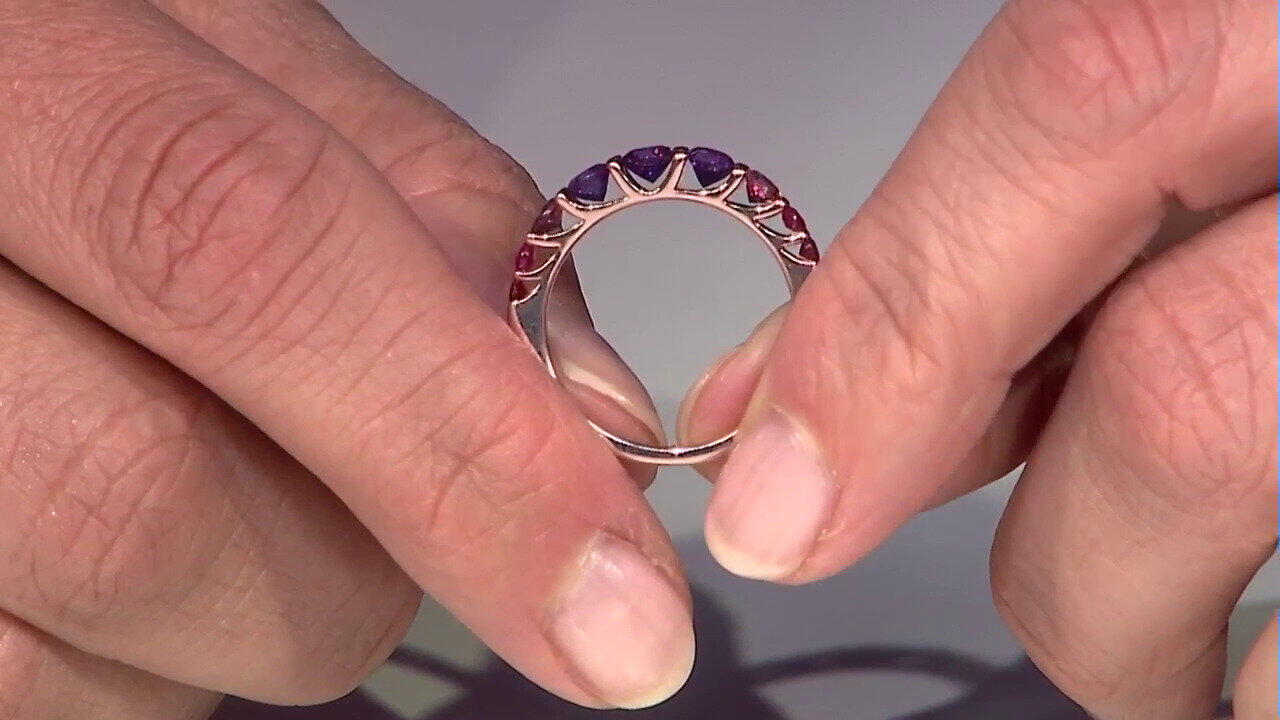 Video Anello in argento con Ametista Zambiana