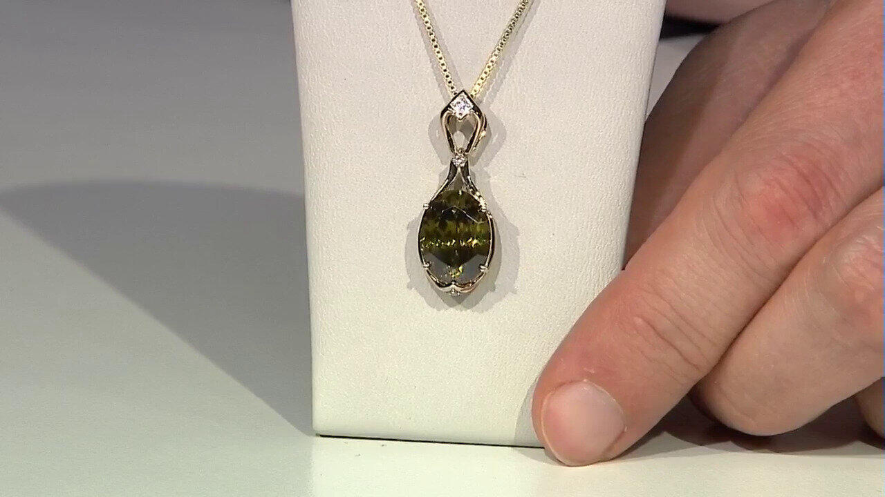 Video Ciondolo in oro con Sfalerite Bulgara