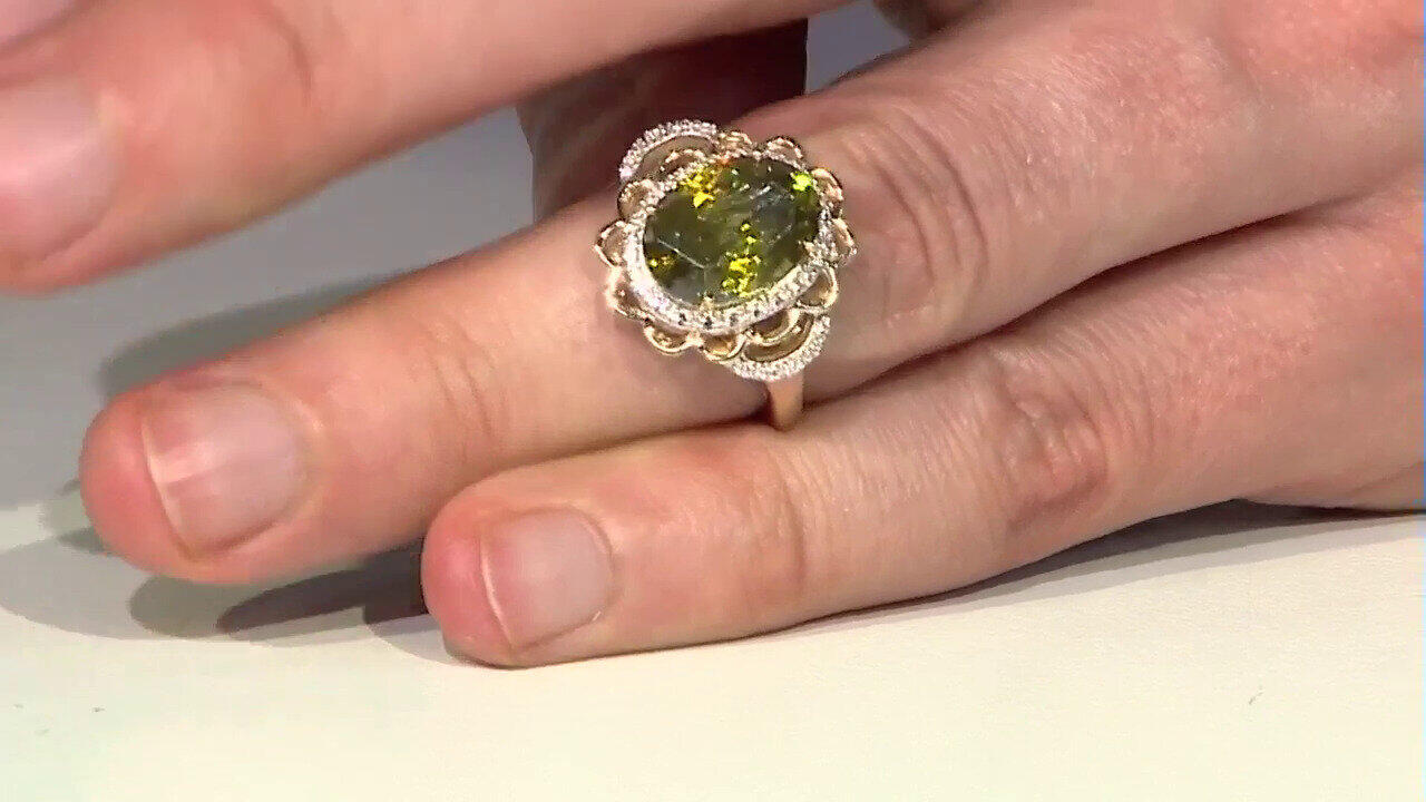 Video Anello in oro con Sfalerite Bulgara