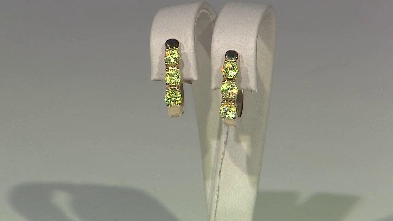 Video Boucles d'oreilles en or et Sphène de Capelinha