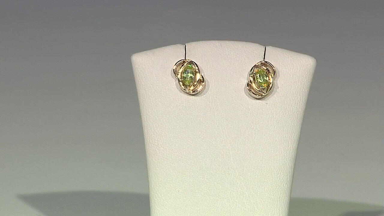 Video Boucles d'oreilles en or et Sphène de Capelinha