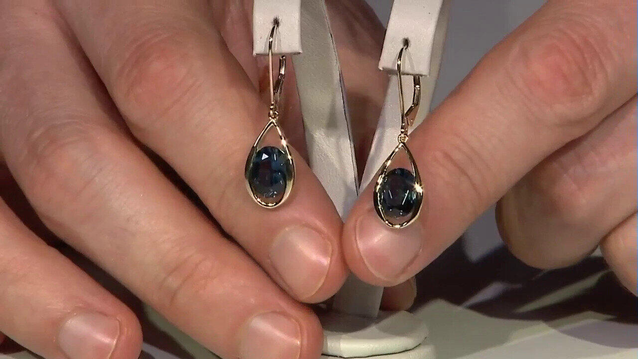 Video Boucles d'oreilles en or et Topaze bleu de Londres