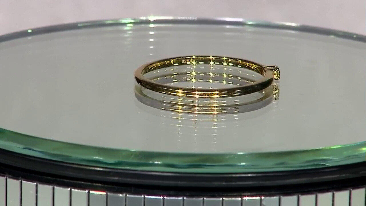Video Anello in argento con Diamante Giallo I3