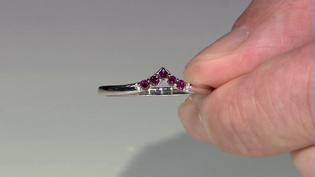 Video I2 Purpur-Brillant-Silberring