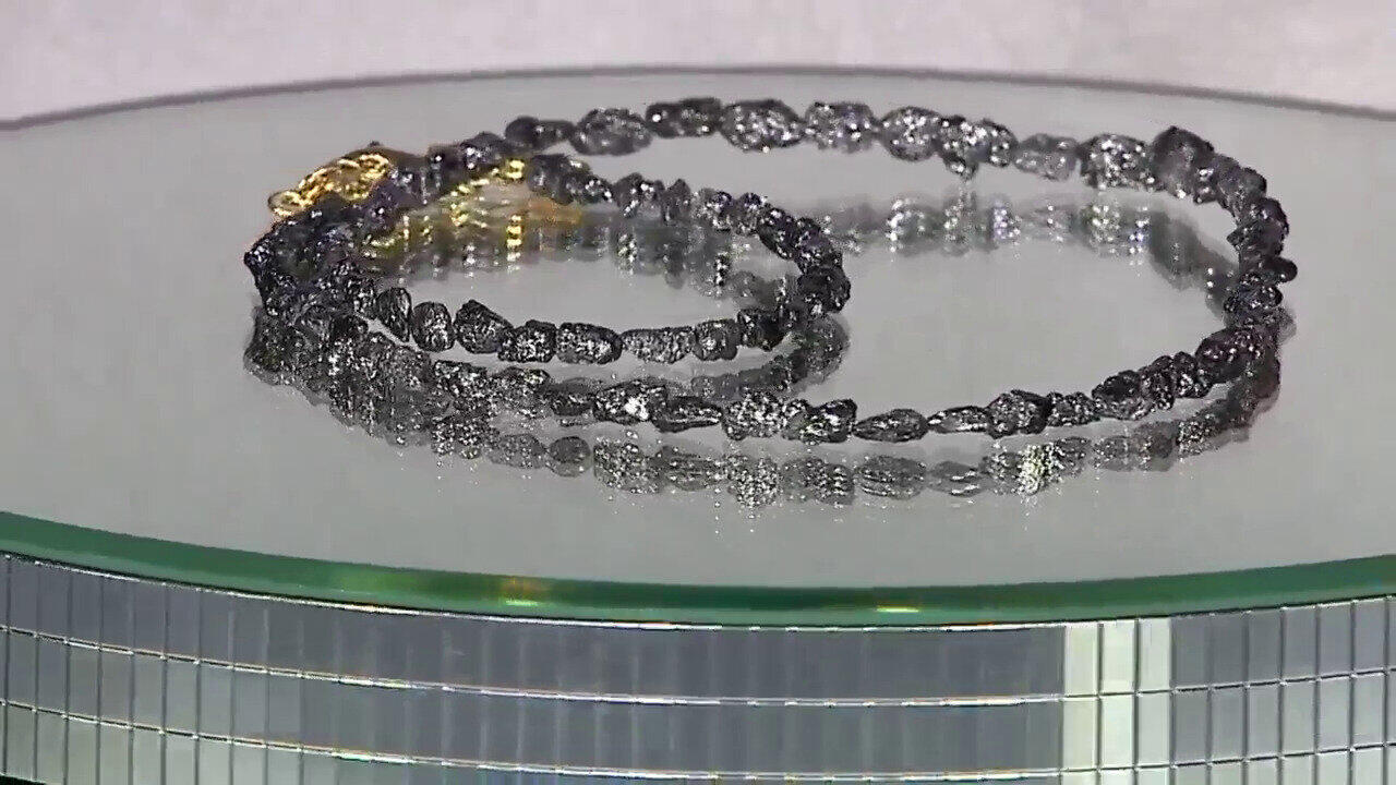 Video Collana in argento con Diamante Nero
