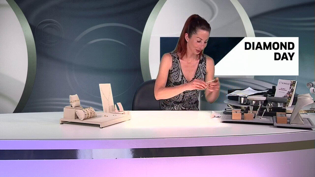 Video Collana in oro con Diamante rosso VS1