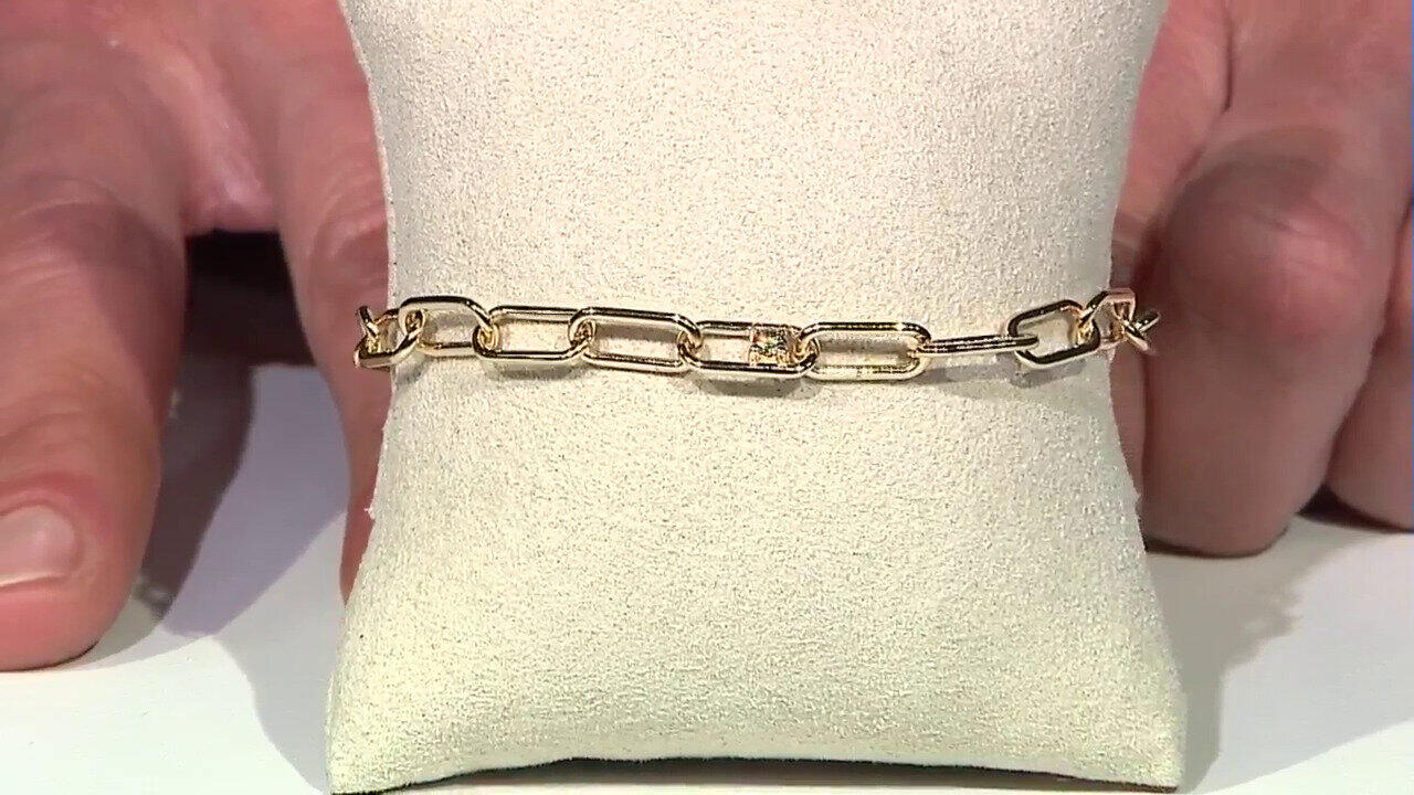 Video Bracciale in argento con Diamante Champagne VS1