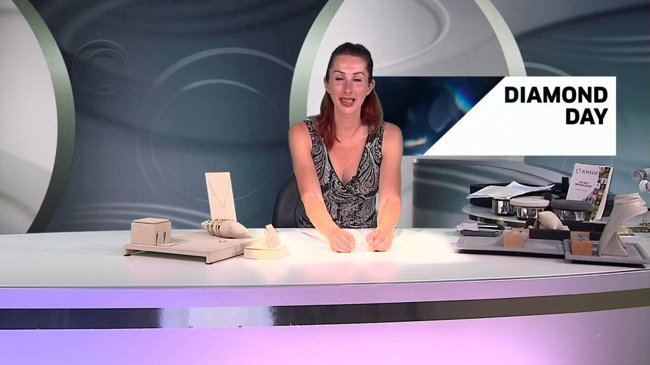 Video Bracciale in argento con Diamante Champagne VS1