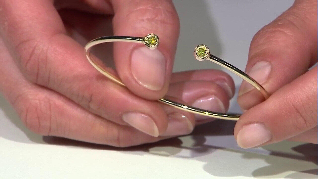 Video Bracciale in argento con Diamante Giallo VS1