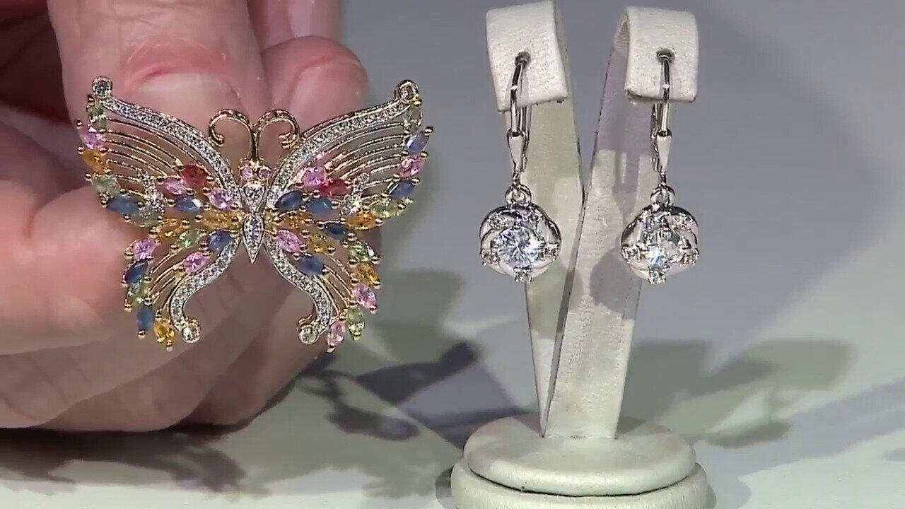 Video Orecchini in argento con Zircone