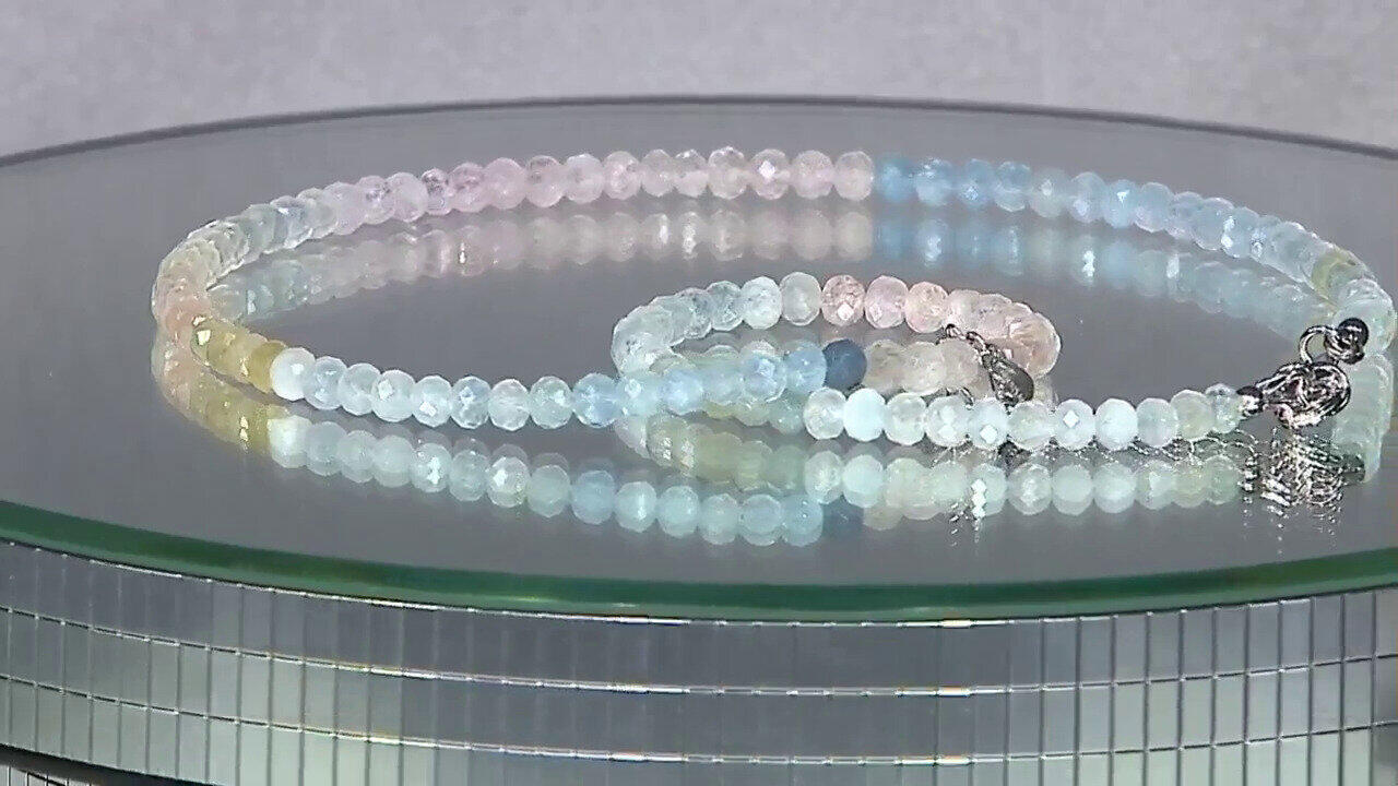 Video Collana in argento con Acquamarina Brasiliana