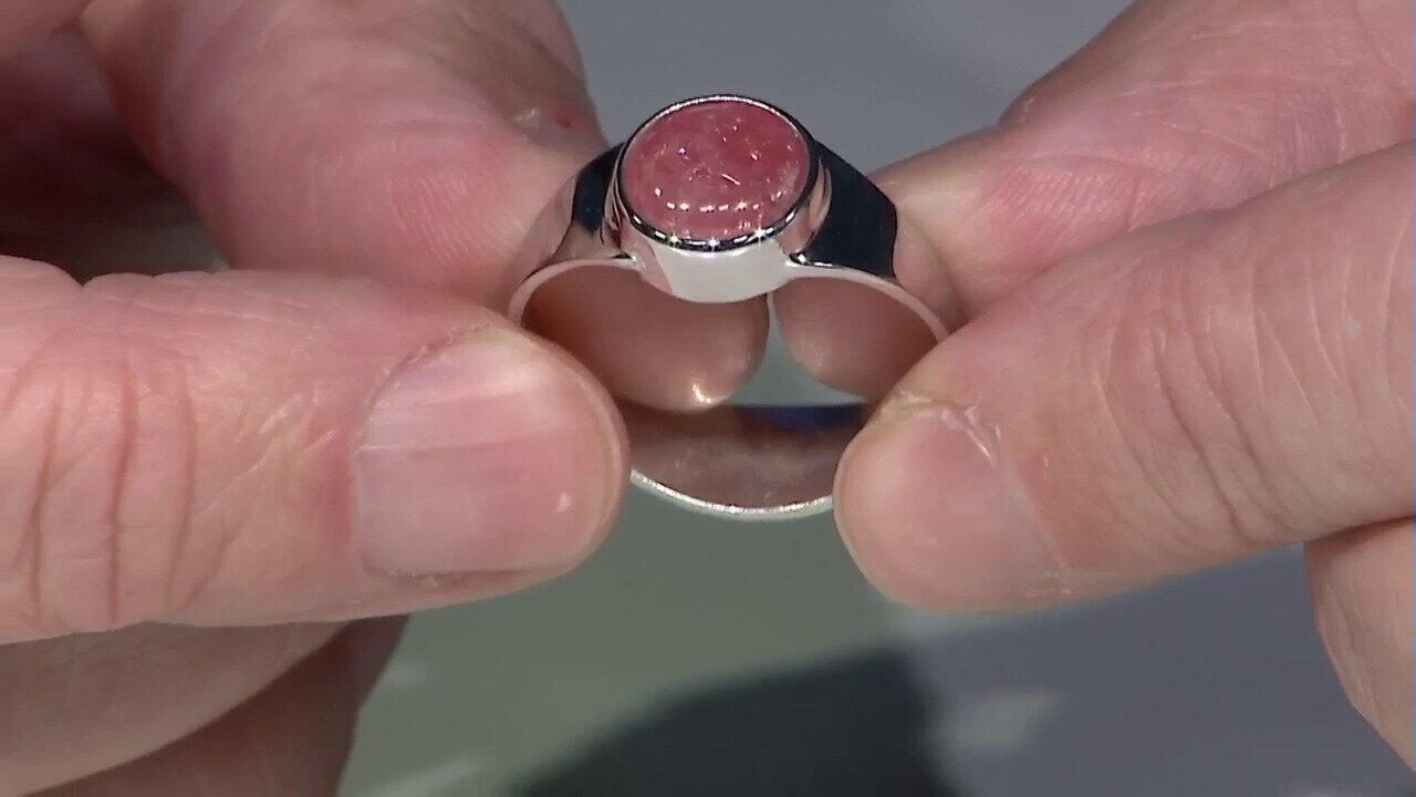 Video Anello in argento con Rodocrosite (Bali Barong)