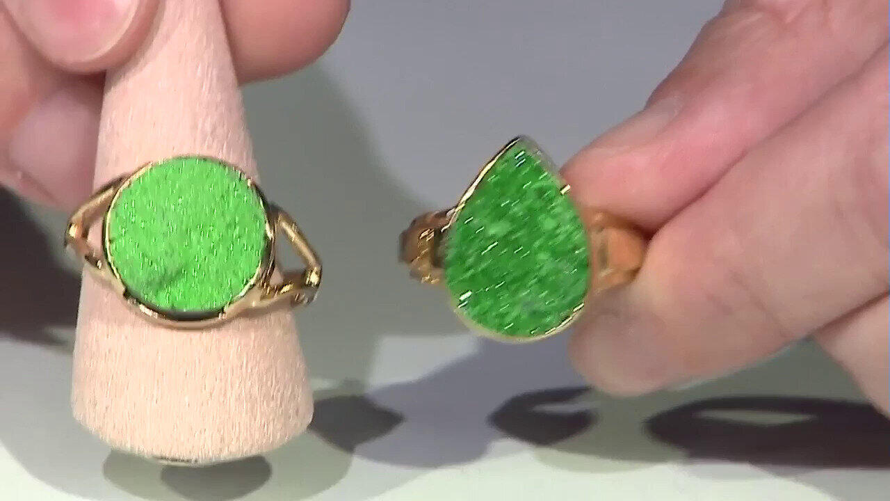 Video Anello in argento con Uvarovite
