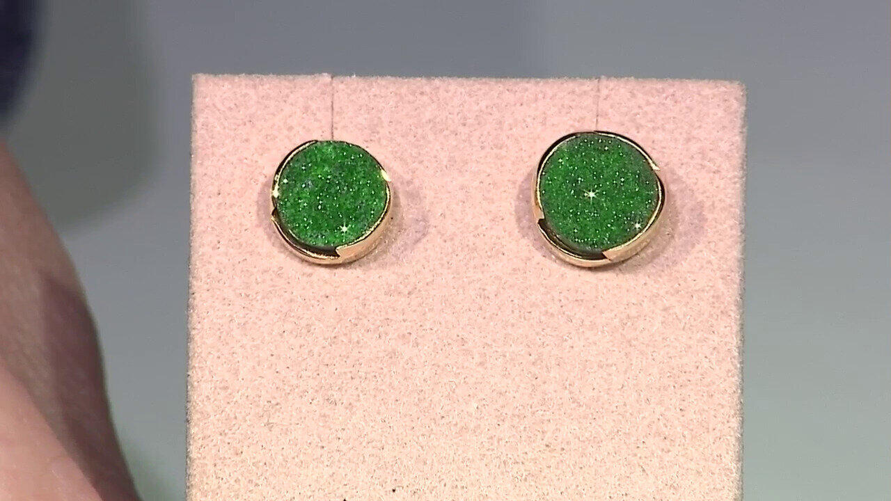 Video Orecchini in argento con Uvarovite