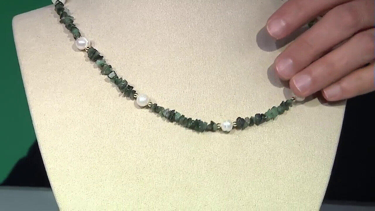 Video Collana in argento con Smeraldo Zambia (Riya)