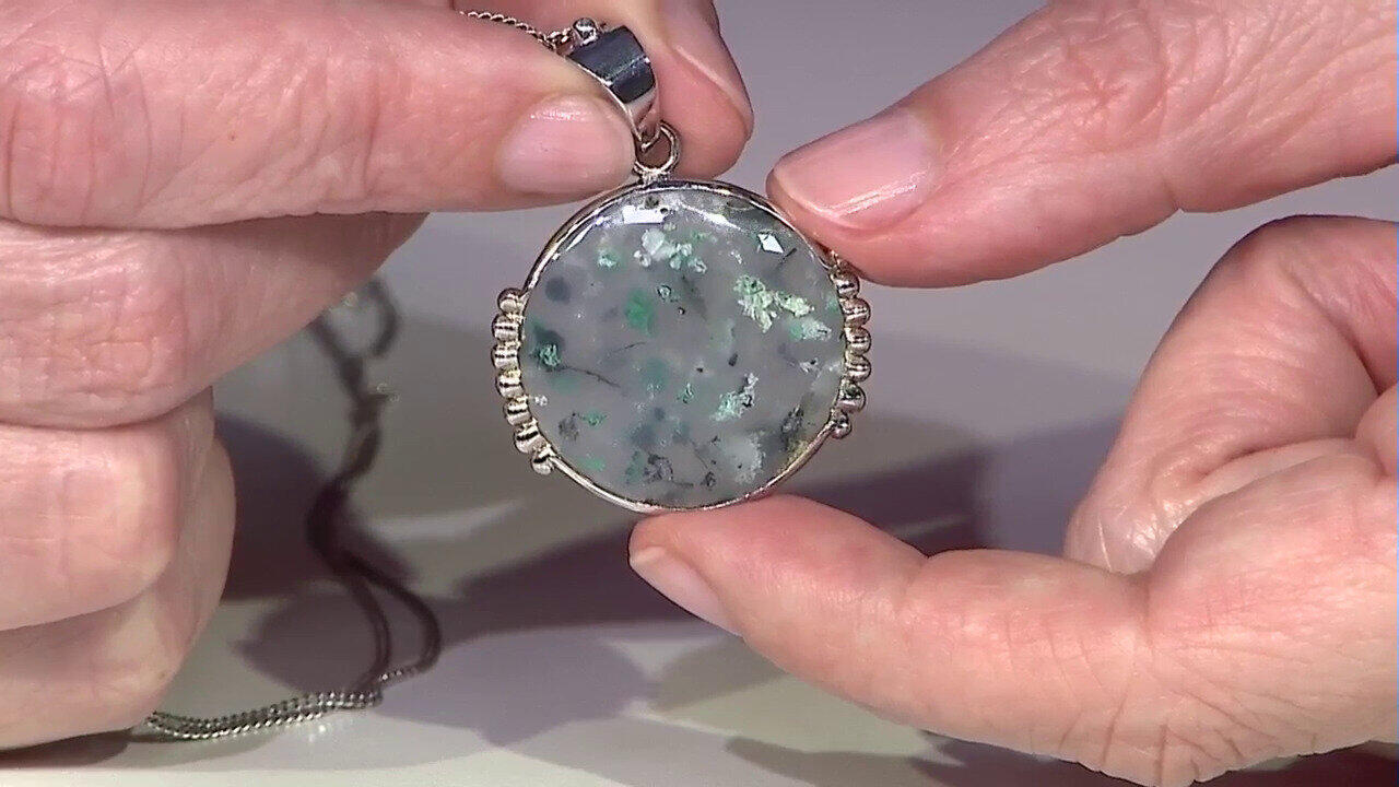 Video Pendentif en argent et Chrysocolle (Bali Barong)