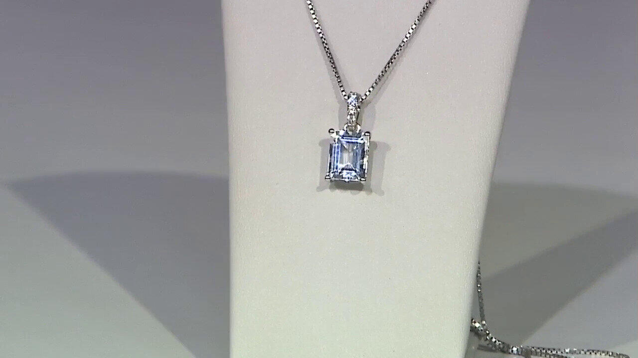 Video Colgante en plata con Topacio blanco